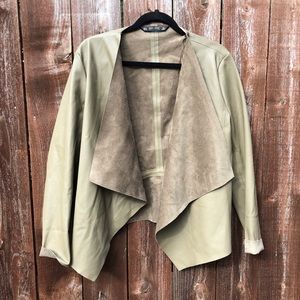 Zara Asymmetrical Faux Leather Jacket | XL